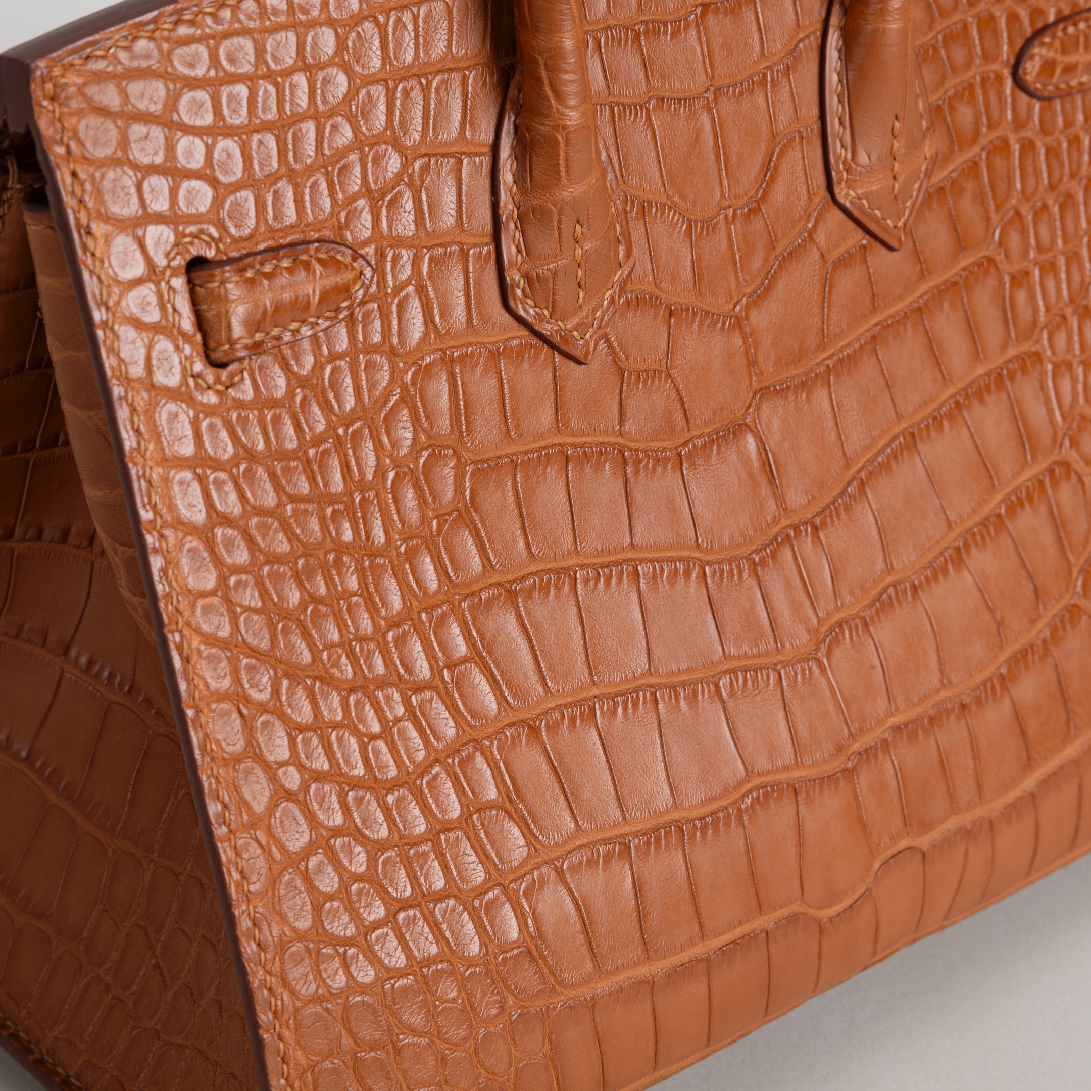 BIRKIN 20 (SELLIER SHAPE) MATTE MISSISSIPPIENSIS ALLIGATOR LEATHER GOLD WITH GOLD HARDWARE (GHW)