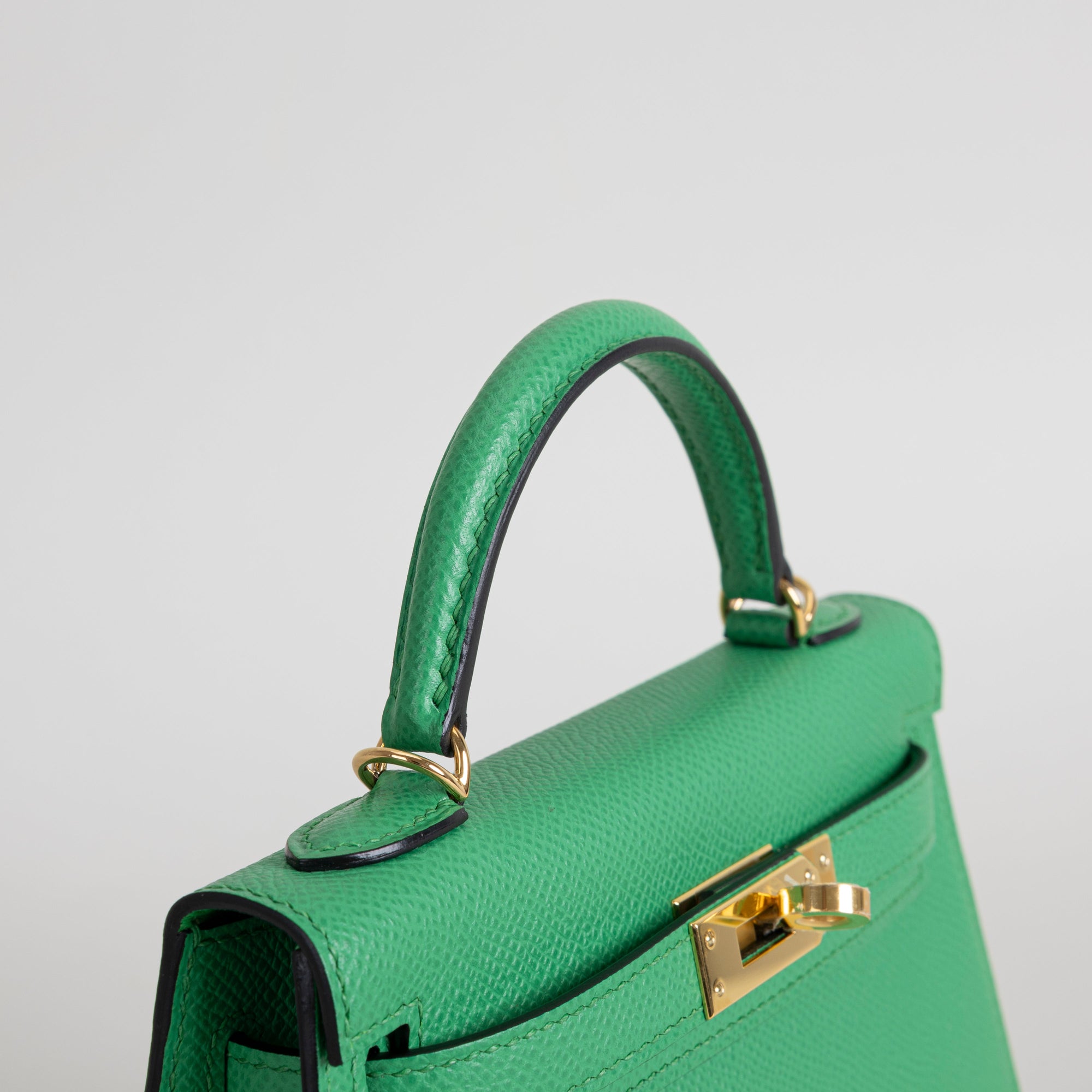 MINI KELLY II (20) EPSOM LEATHER BAMBOO WITH GOLD HARDWARE (GHW)