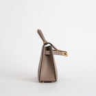 MINI KELLY II (20) EPSOM LEATHER ETOUPE WITH GOLD HARDWARE (GHW)