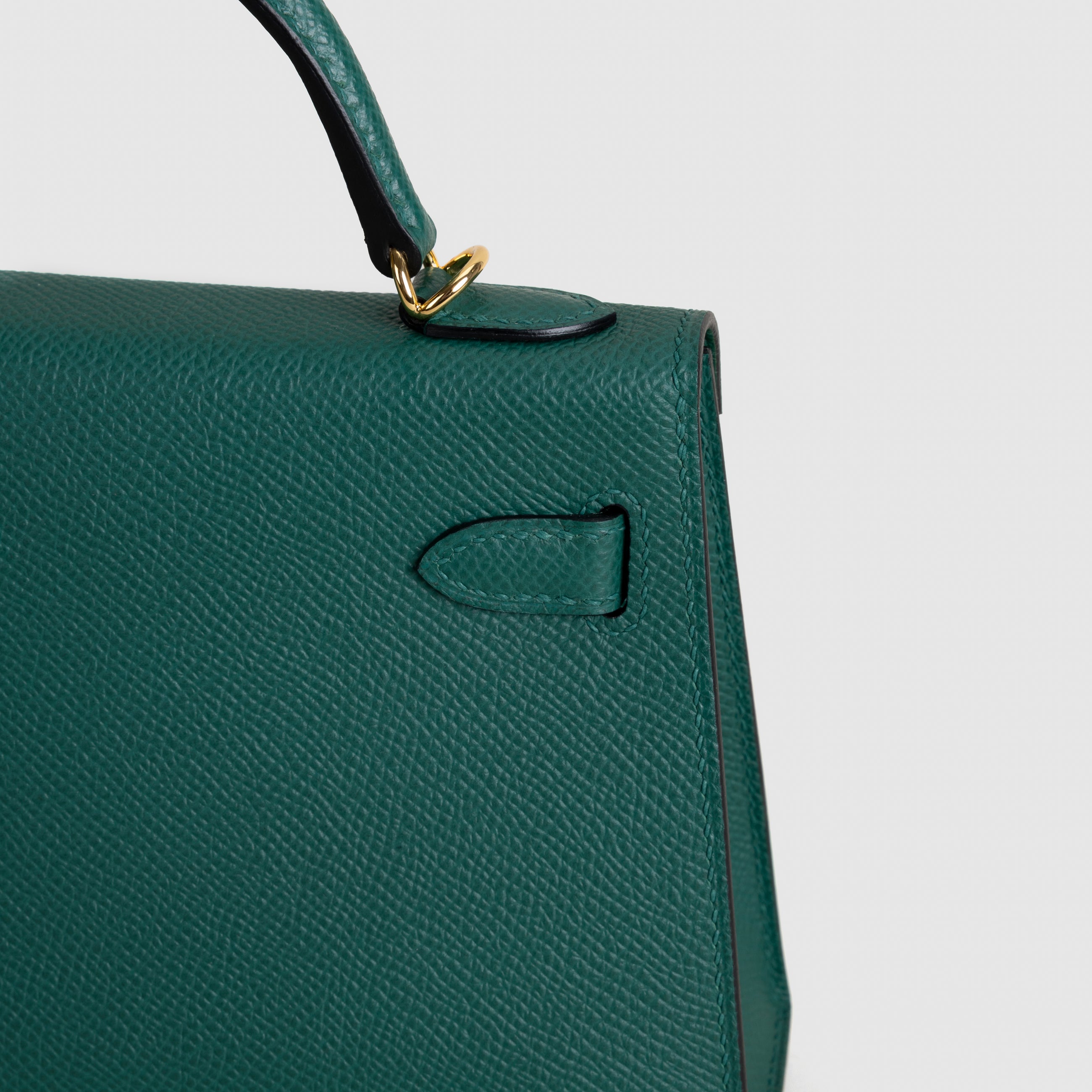 MINI KELLY II (20) EPSOM LEATHER MALACHITE WITH GOLD HARDWARE (GHW)