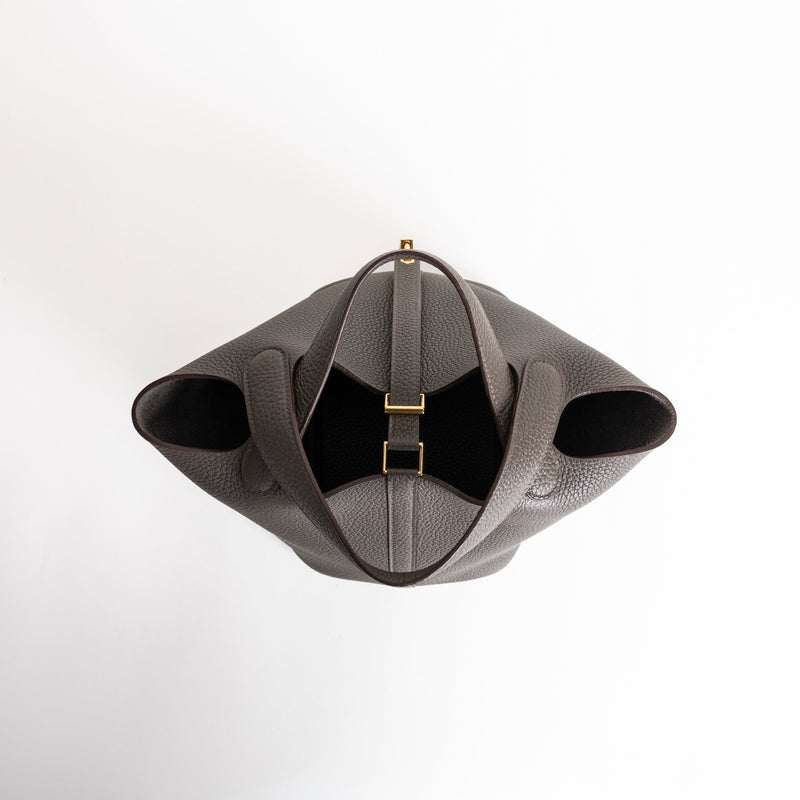 PICOTIN 18 LOCK CLEMENCE LEATHER ETAIN WITH GOLD HARDWARE (GHW)