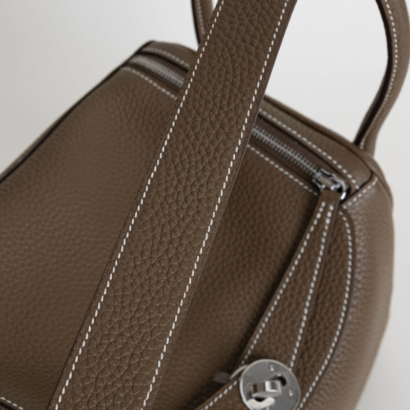 LINDY 30 CLEMENCE LEATHER ETOUPE WITH PALLADIUM HARDWARE (PHW)