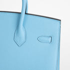 BIRKIN 25 EPSOM LEATHER (SELLIER SHAPE) CELESTE WITH PALLADIUM HARDWARE (PHW)