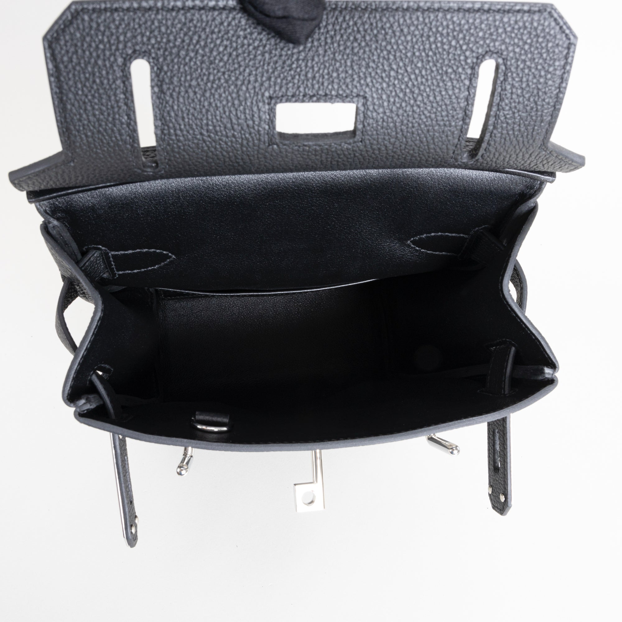 HAC A DOS TOGO LEATHER NOIR (BLACK) WITH PALLADIUM HARDWARE (PHW)