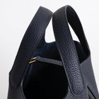 PICOTIN 18 LOCK CLEMENCE LEATHER BLEU NUIT WITH GOLD HARDWARE (GHW)