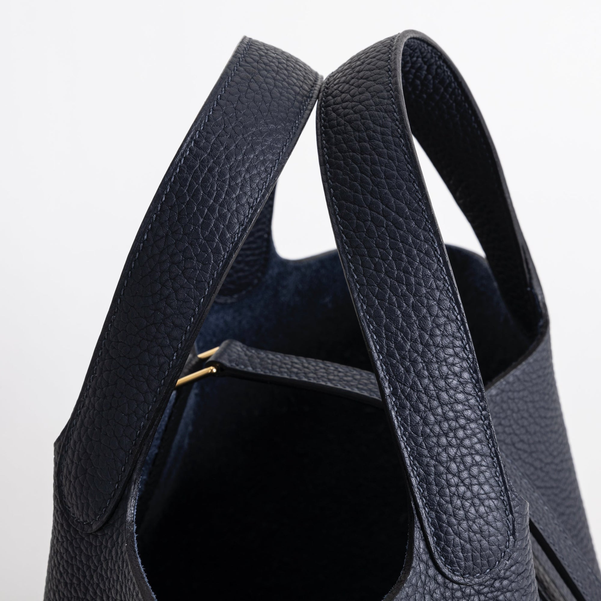 PICOTIN 18 LOCK CLEMENCE LEATHER BLEU NUIT WITH GOLD HARDWARE (GHW)