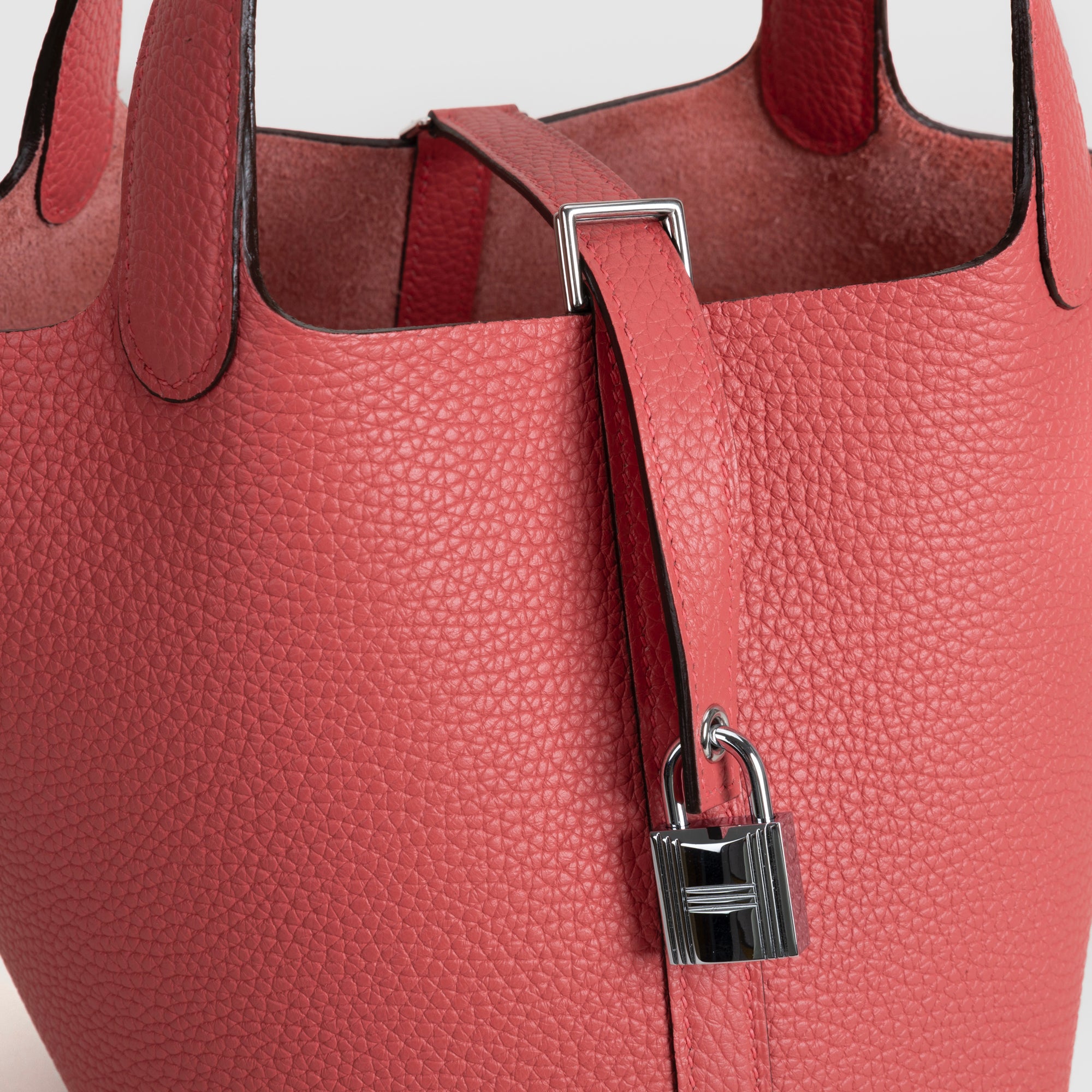 PICOTIN 18 LOCK CLEMENCE LEATHER ROSE AZALEE WITH PALLADIUM HARDWARE (PHW)