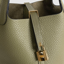 PICOTIN 18 LOCK CLEMENCE LEATHER VERT OLIVE WITH GOLD HARDWARE (GHW)