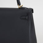 KELLY 25 TOGO LEATHER NOIR (BLACK) WITH GOLD HARDWARE (GHW)