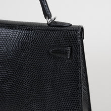 MINI KELLY II (20) LIZARD LEATHER NOIR (BLACK) WITH PALLADIUM HARDWARE (PHW)