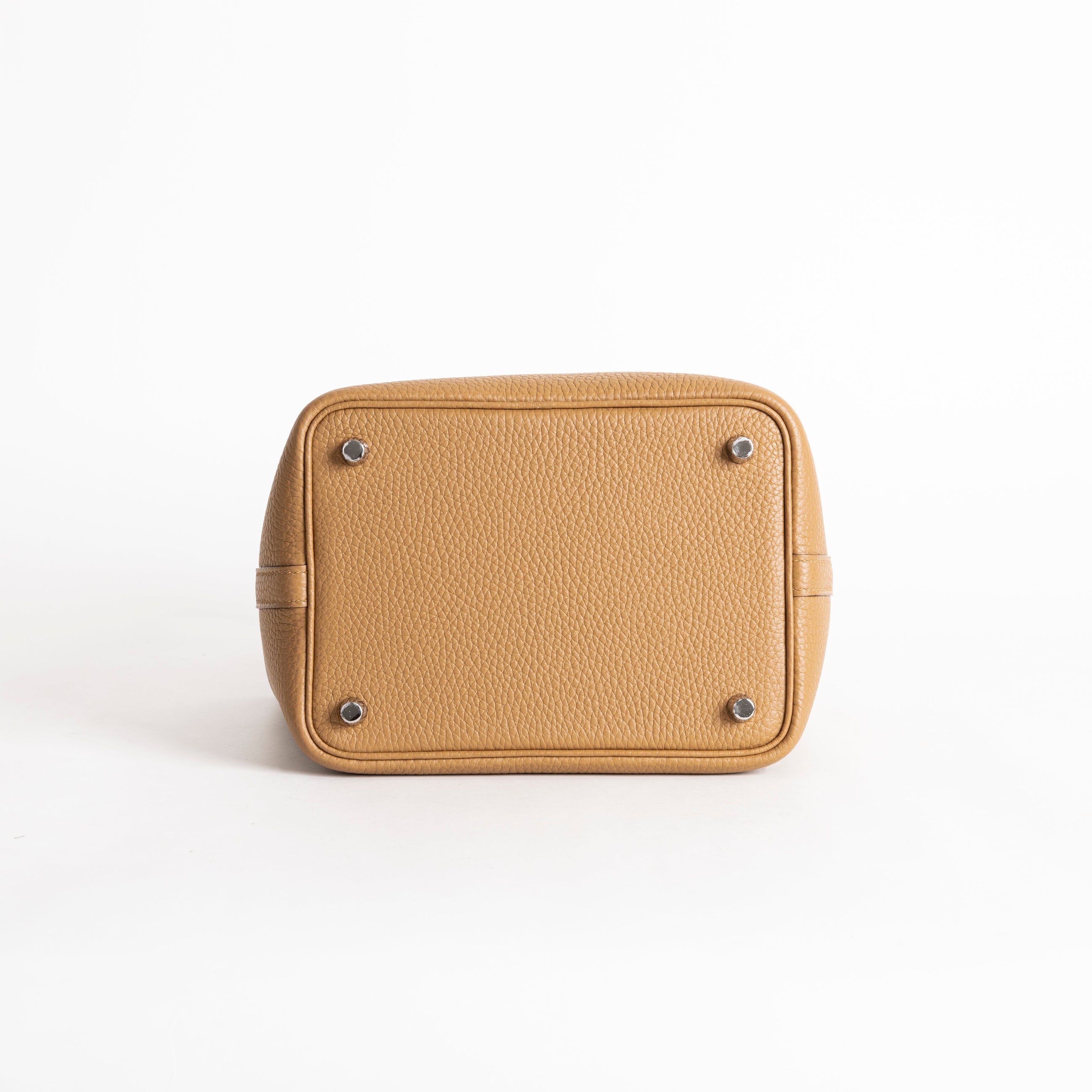 PICOTIN 18 LOCK CLEMENCE LEATHER BISCUIT WITH PALLADIUM HARDWARE (PHW)