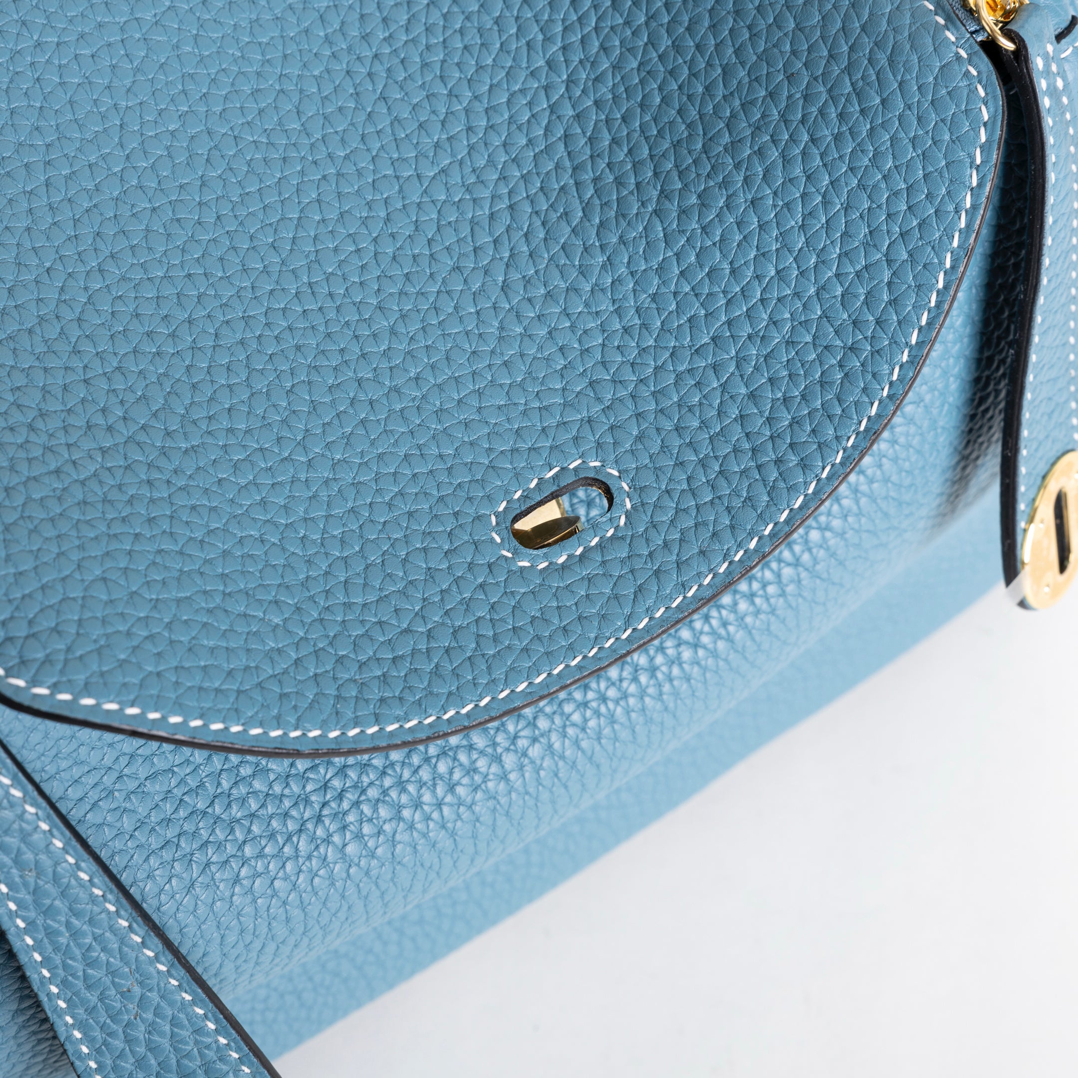 LINDY 26 CLEMENCE LEATHER BLEU JEAN WITH GOLD HARDWARE (GHW)