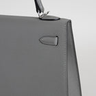 KELLY 25 EPSOM LEATHER GRIS MEYER WITH PALLADIUM HARDWARE (PHW)