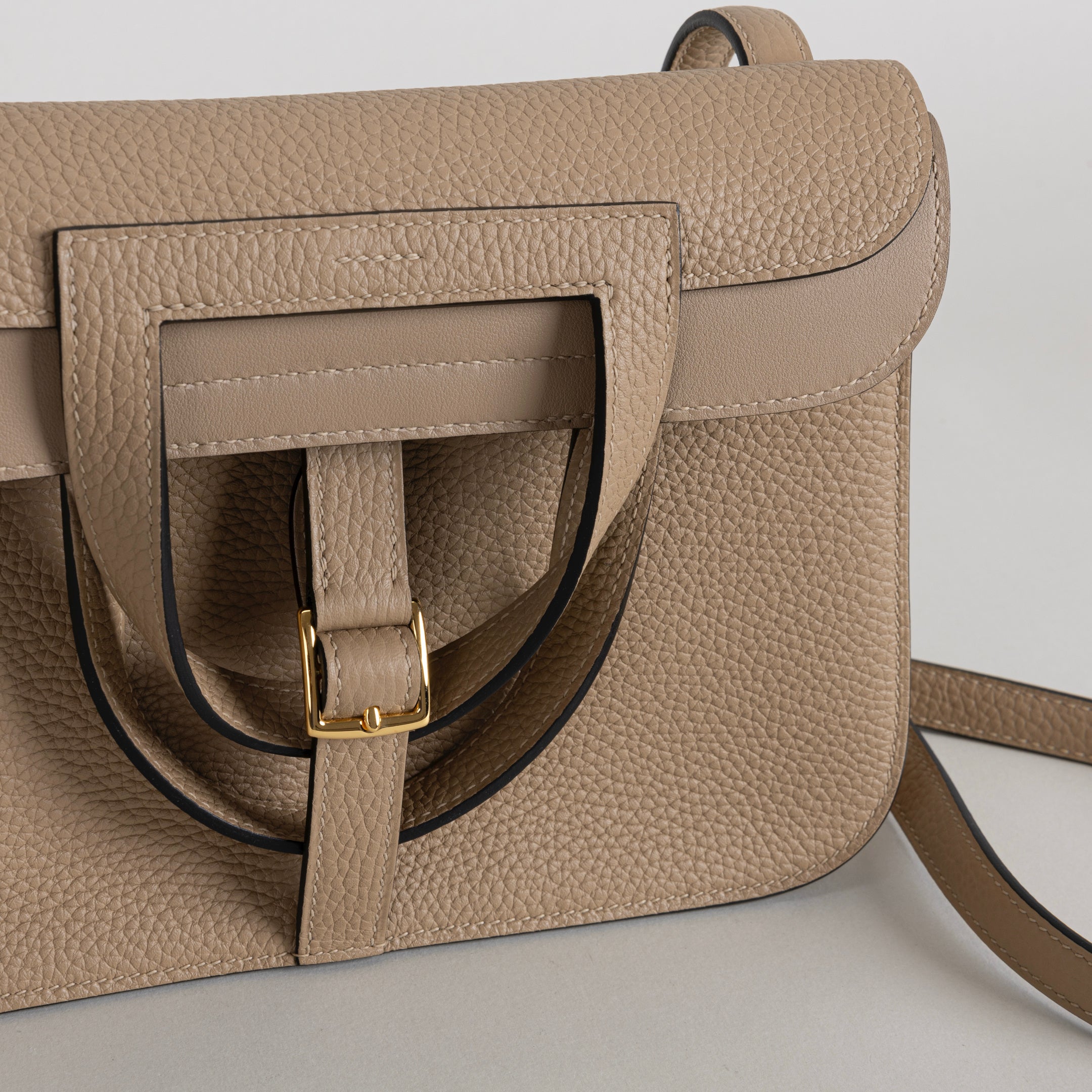 HALZAN 25 CLEMENCE LEATHER TRENCH WITH GOLD HARDWARE (GHW)