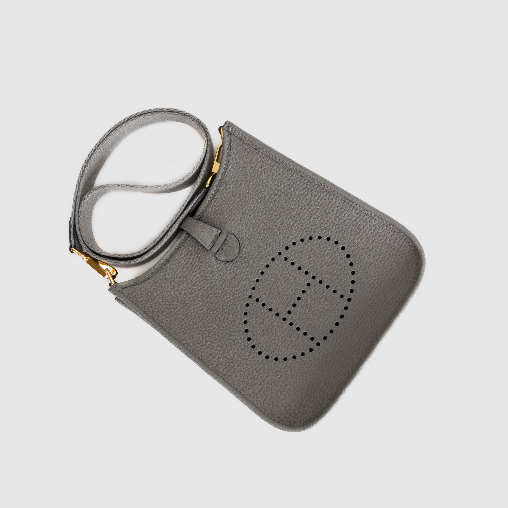 MINI EVELYNE (TPM) CLEMENCE LEATHER ETAIN WITH GOLD HARDWARE (GHW)