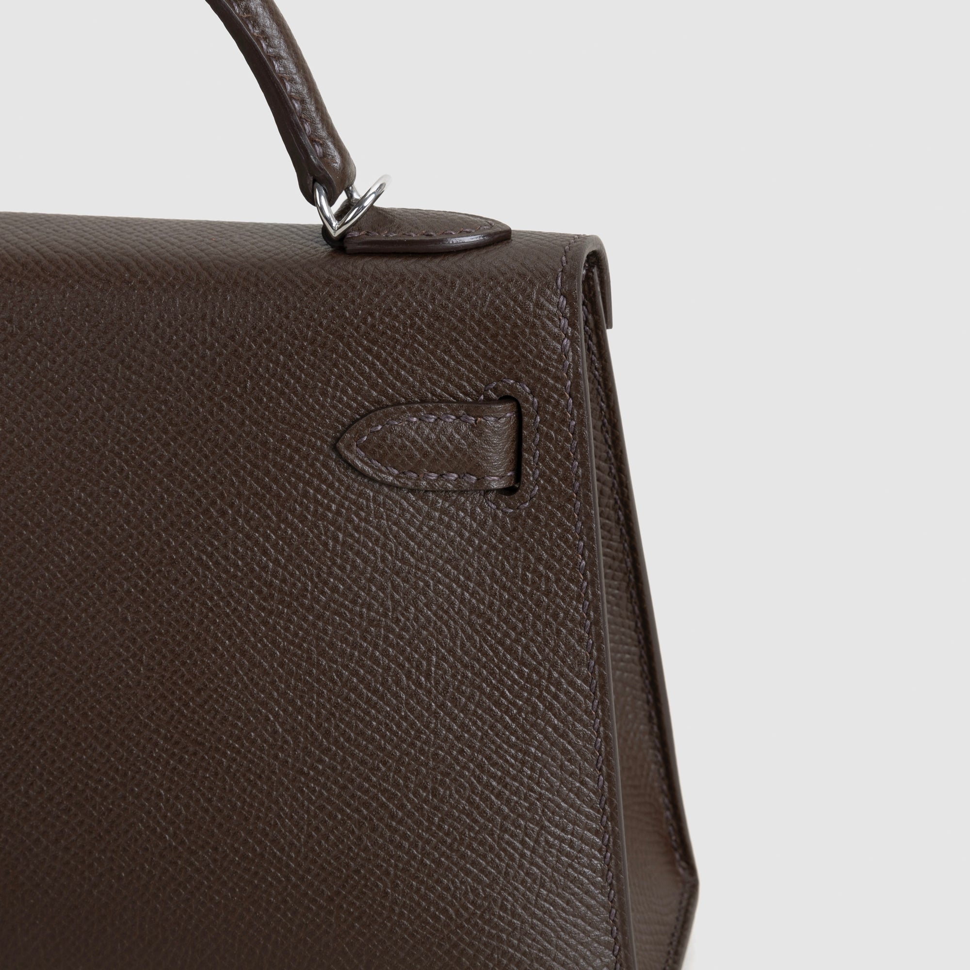 MINI KELLY II (20) EPSOM LEATHER EBENE WITH ELECTRUM HARDWARE (EHW)