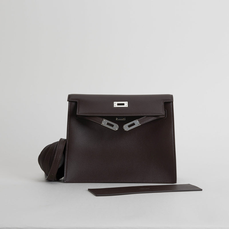 KELLY DANSE EVERCOLOR LEATHER CHOCOLAT WITH PALLADIUM HARDWARE (PHW)