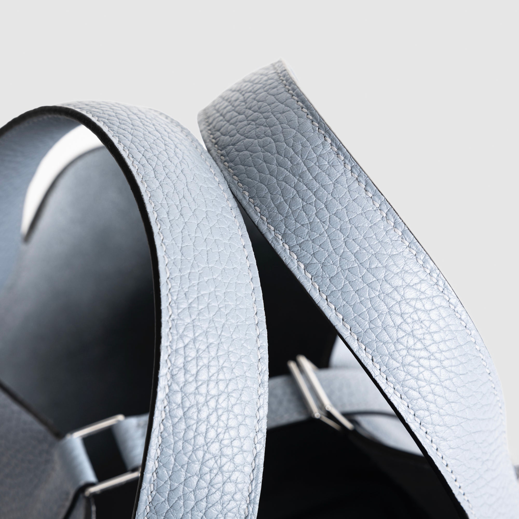 PICOTIN 18 LOCK CLEMENCE LEATHER BLEU PALE WITH PALLADIUM HARDWARE (PHW)