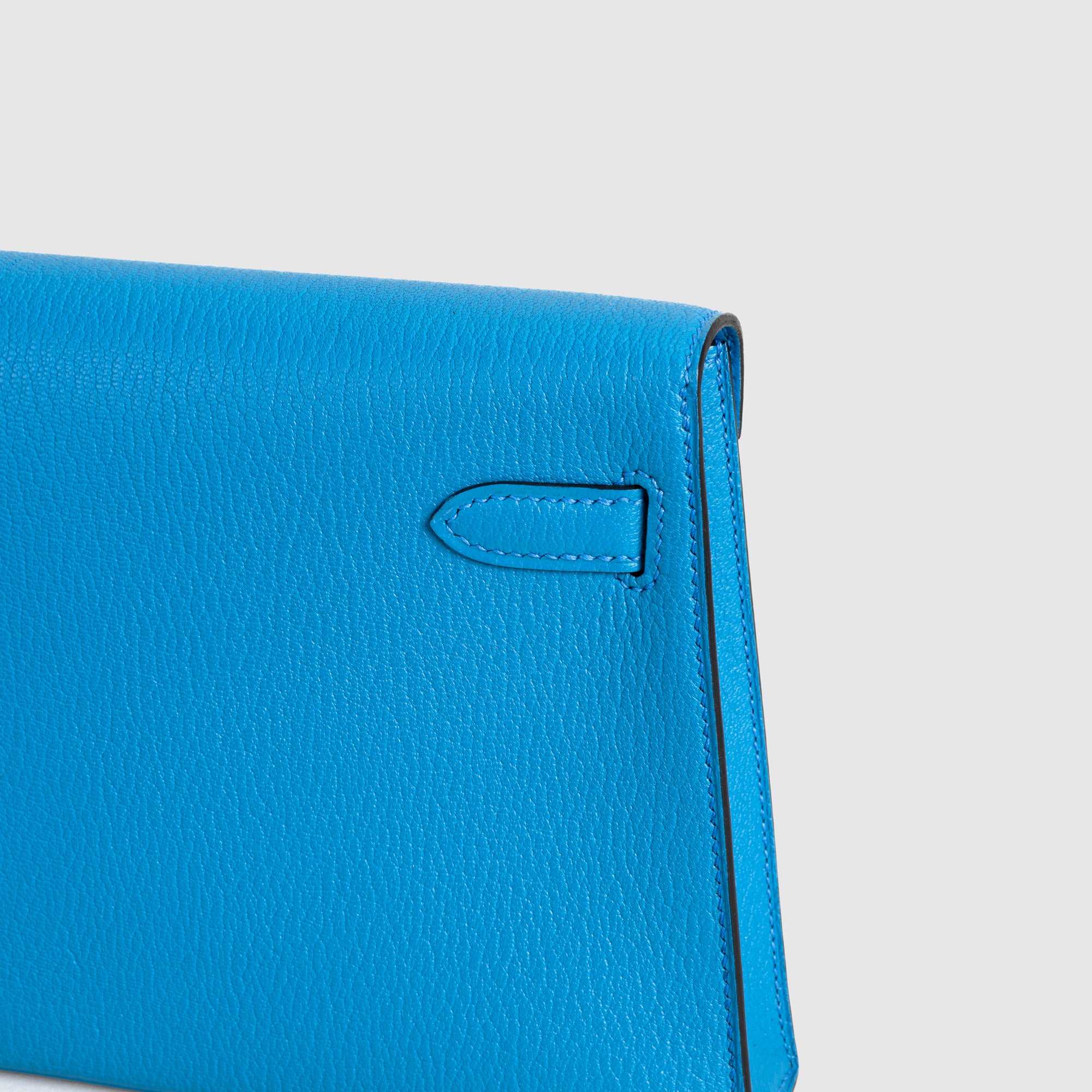 KELLY ELAN CHEVRE LEATHER BLEU FRIDA WITH PALLADIUM HARDWARE (PHW)