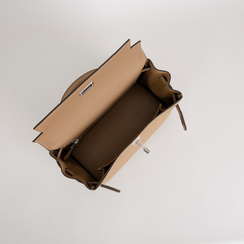 KELLY 25 TOGO LEATHER CHAI WITH PALLADIUM HARDWARE (PHW)