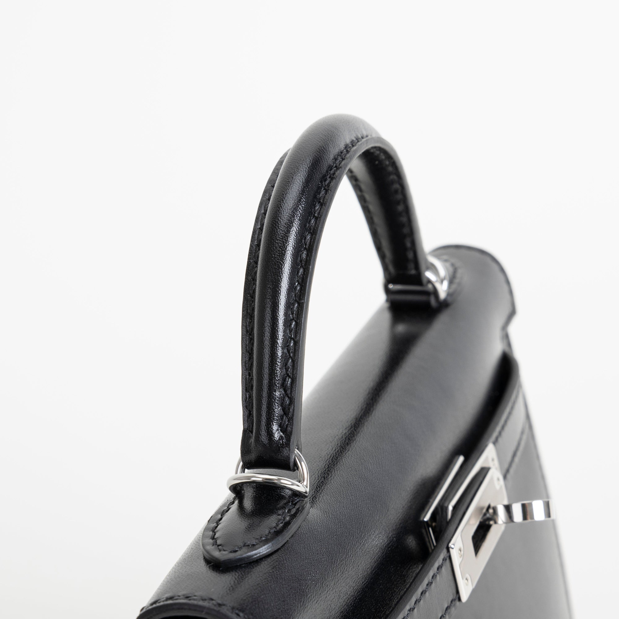 MINI KELLY II (20) BLACK BOX CALF LEATHER WITH PALLADIUM HARDWARE (PHW)