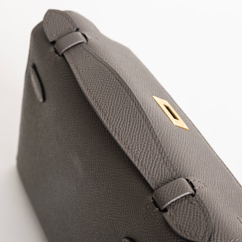 KELLY POCHETTE EPSOM LEATHER ETAIN WITH GOLD HARDWARE (GHW)