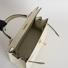 KELLY 25 OSTRICH LEATHER PARCHEMIN WITH GOLD HARDWARE (GHW)