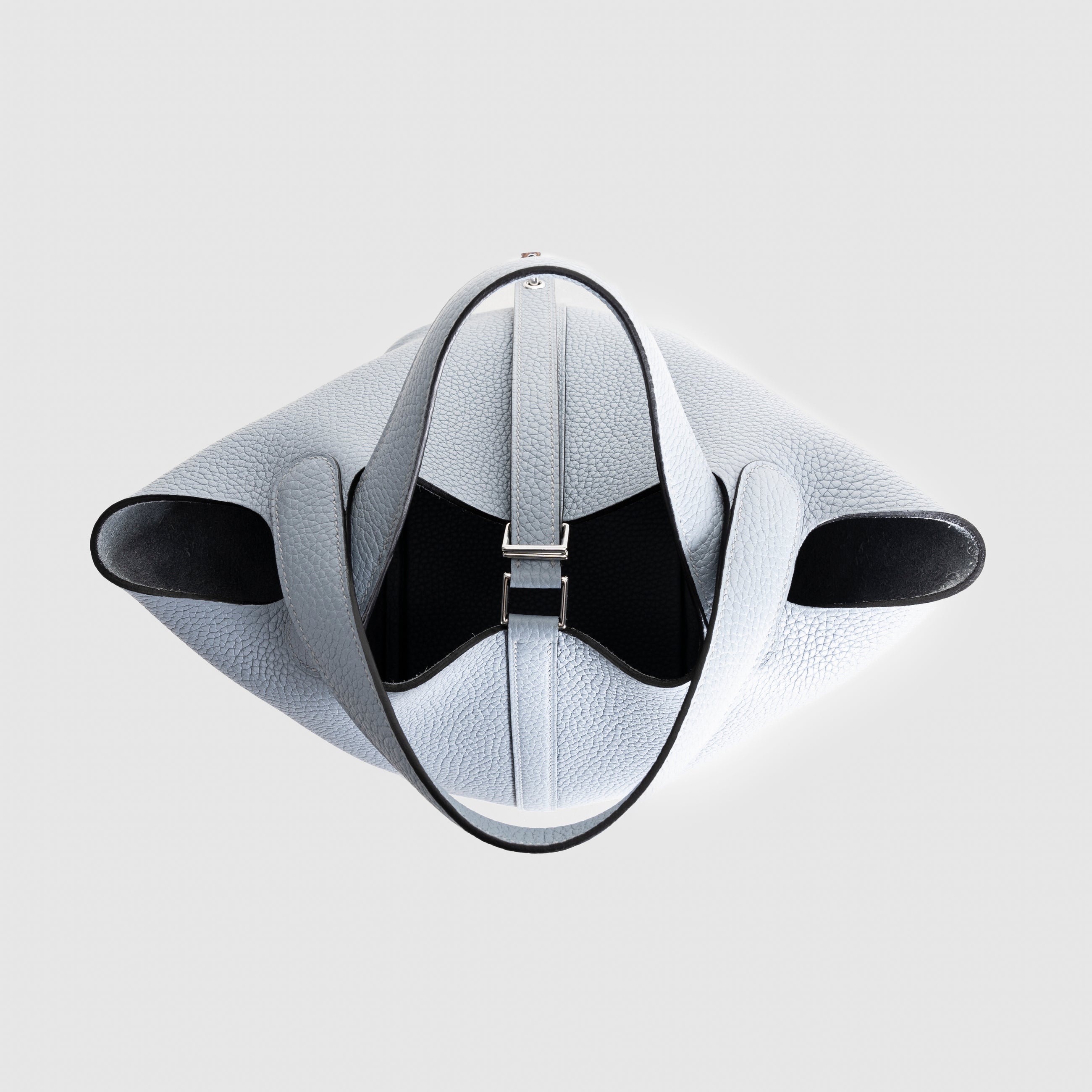 PICOTIN 18 LOCK CLEMENCE LEATHER BLEU PALE WITH PALLADIUM HARDWARE (PHW)