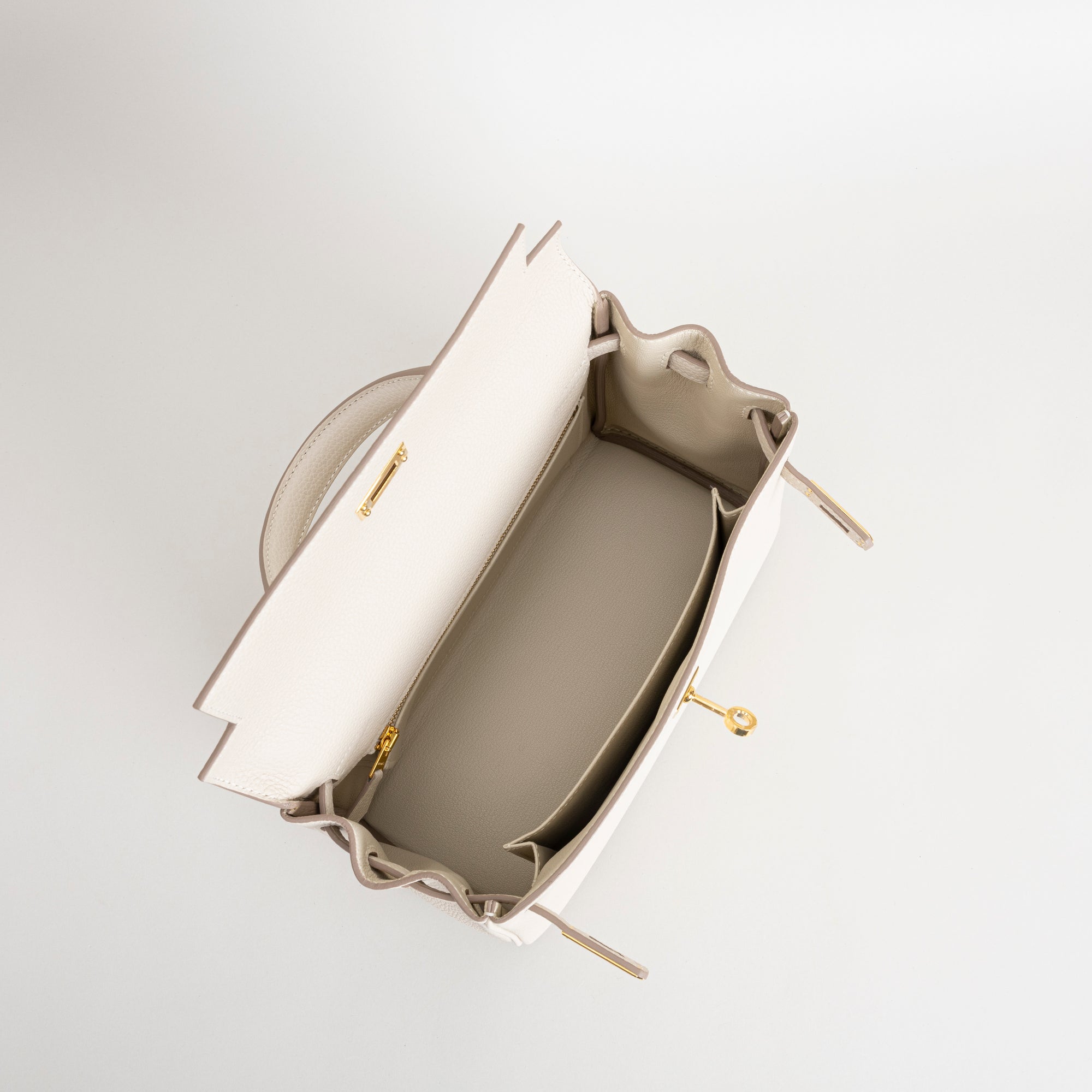 KELLY 25 TOGO LEATHER CRAIE WITH GOLD HARDWARE (GHW)