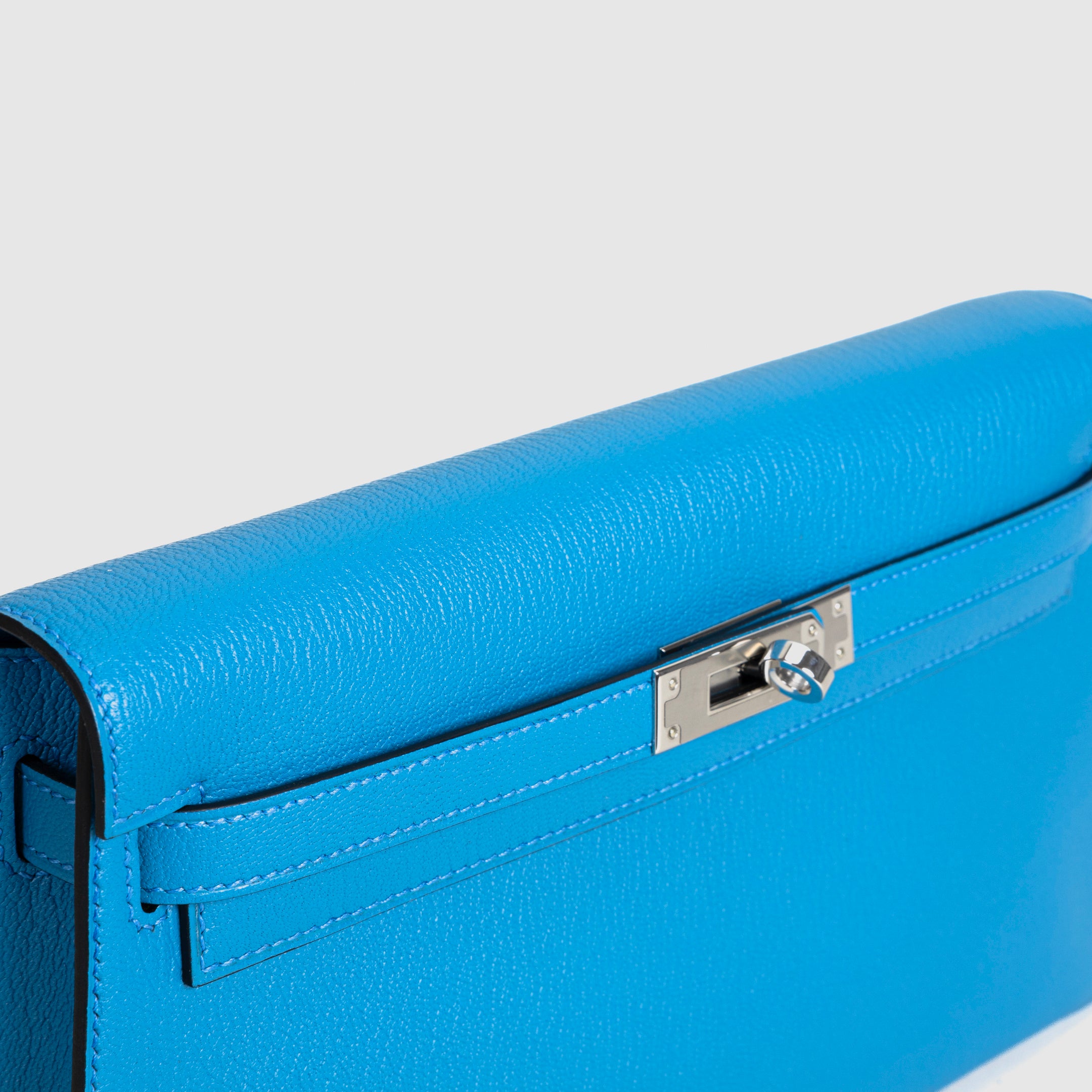 KELLY ELAN CHEVRE LEATHER BLEU FRIDA WITH PALLADIUM HARDWARE (PHW)