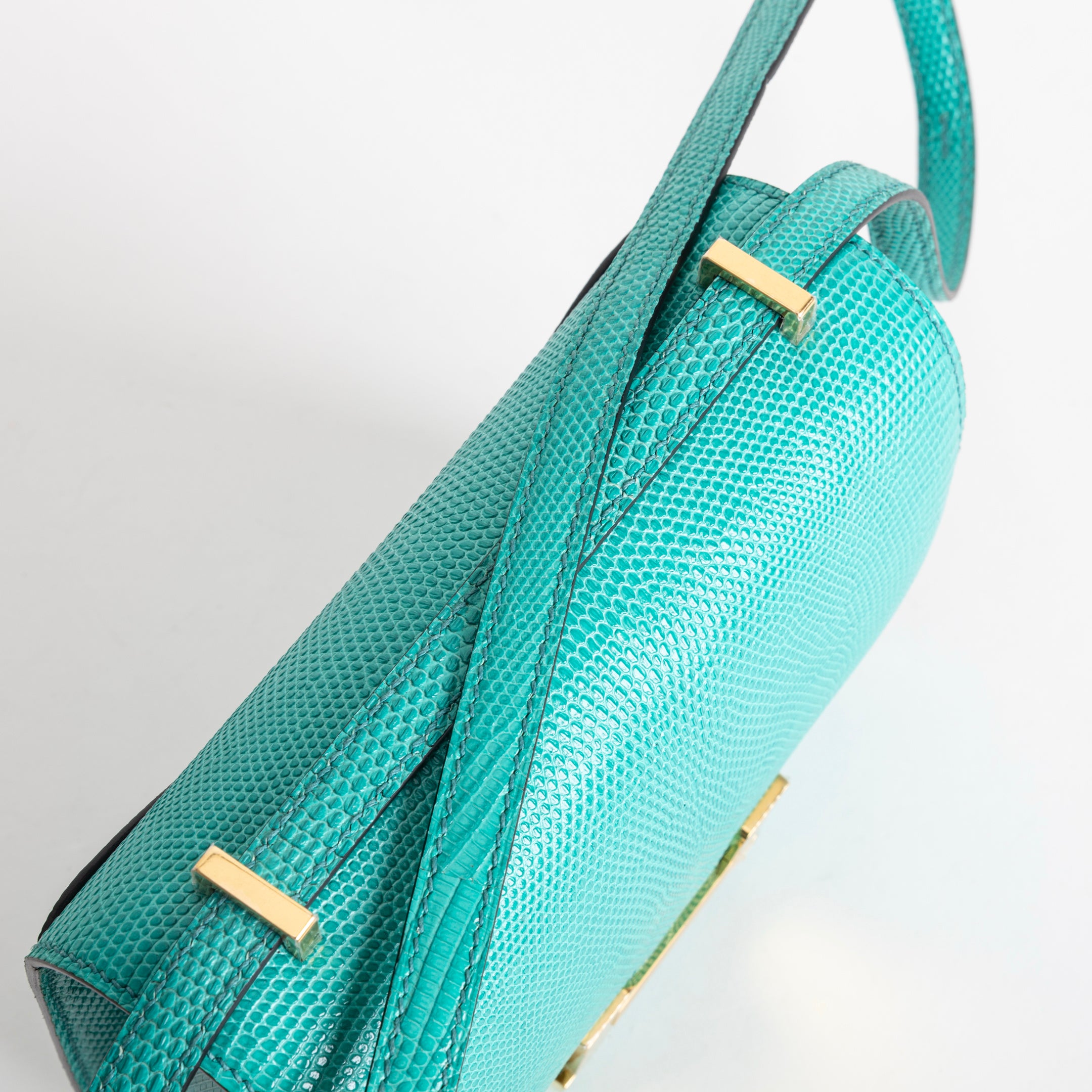 CONSTANCE 18 (MINI) LIZARD LEATHER MENTHE WITH GOLD HARDWARE (GHW)