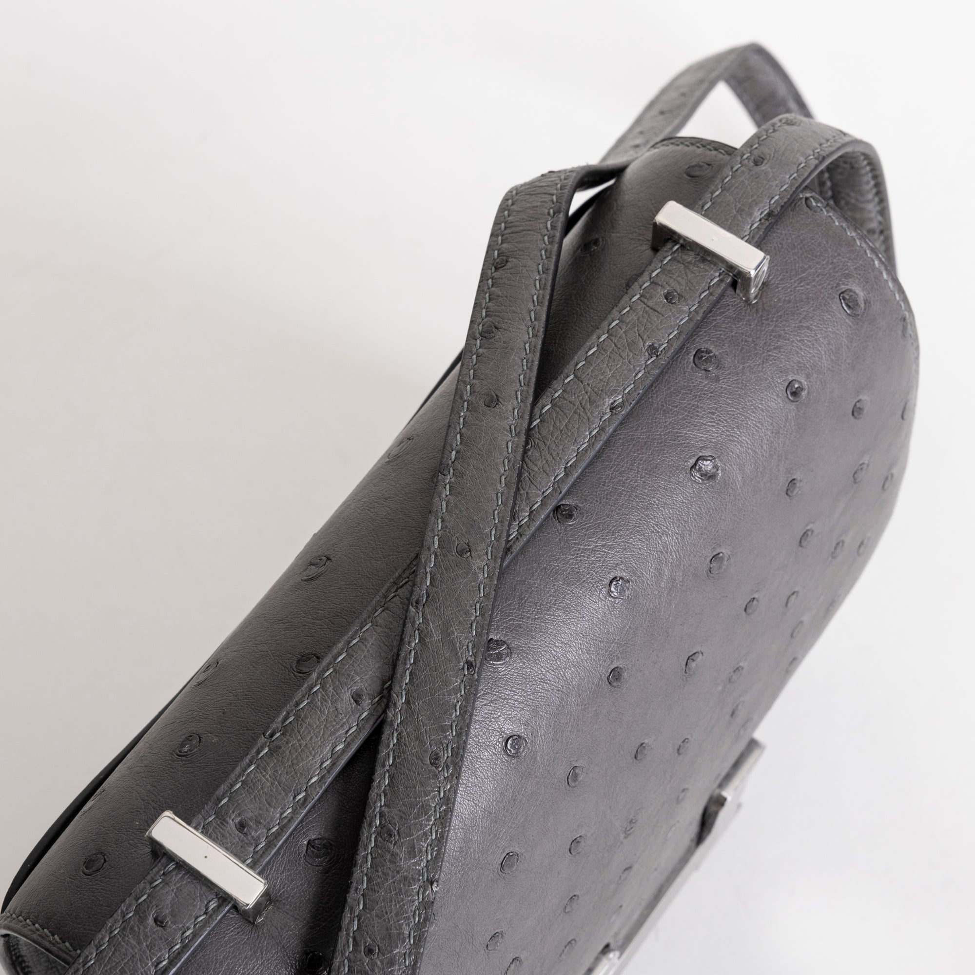 CONSTANCE 18 (MINI) OSTRICH LEATHER ETAIN WITH PALLADIUM HARDWARE (PHW)