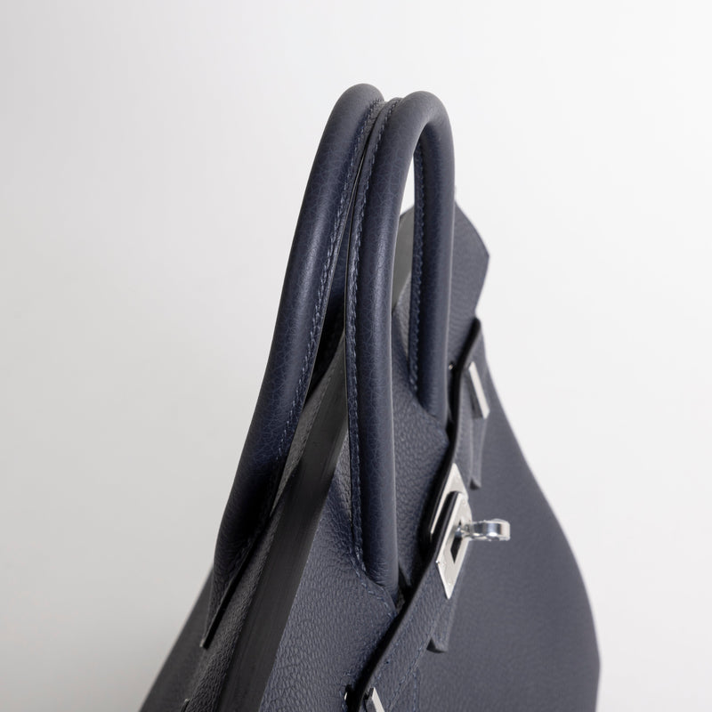 BIRKIN 25 TOGO LEATHER BLEU NUIT WITH PALLADIUM HARDWARE (PHW)