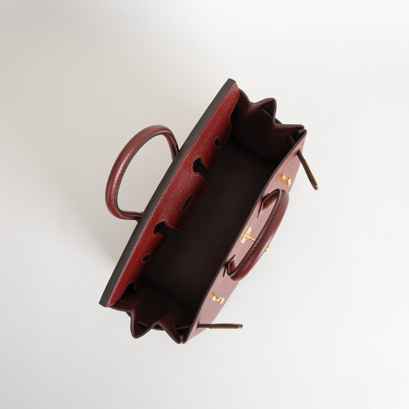 BIRKIN 25 EPSOM LEATHER ROUGE H WITH GOLD HARDWARE (GHW)