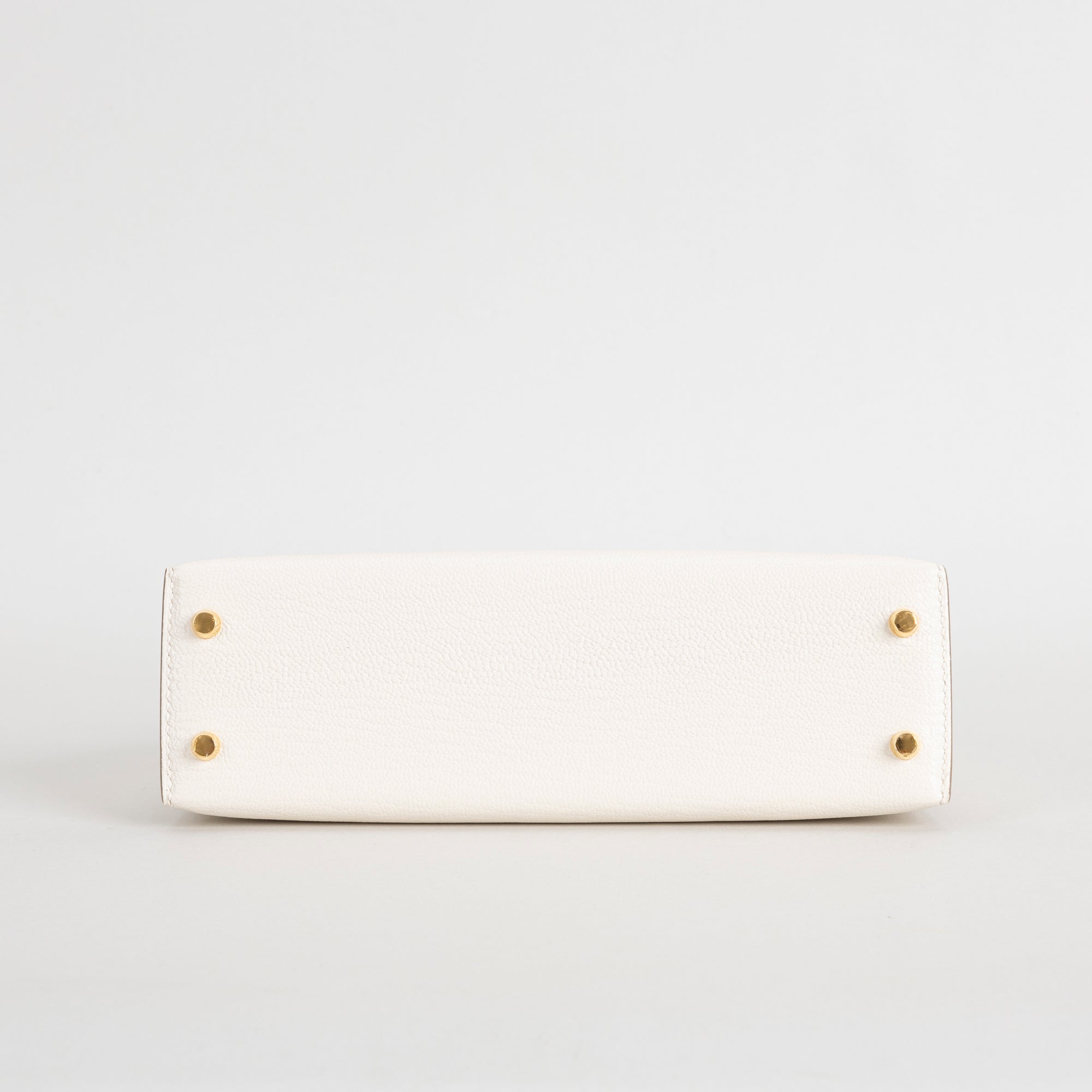 MINI KELLY II (20) CHEVRE LEATHER CRAIE WITH GOLD HARDWARE (GHW)