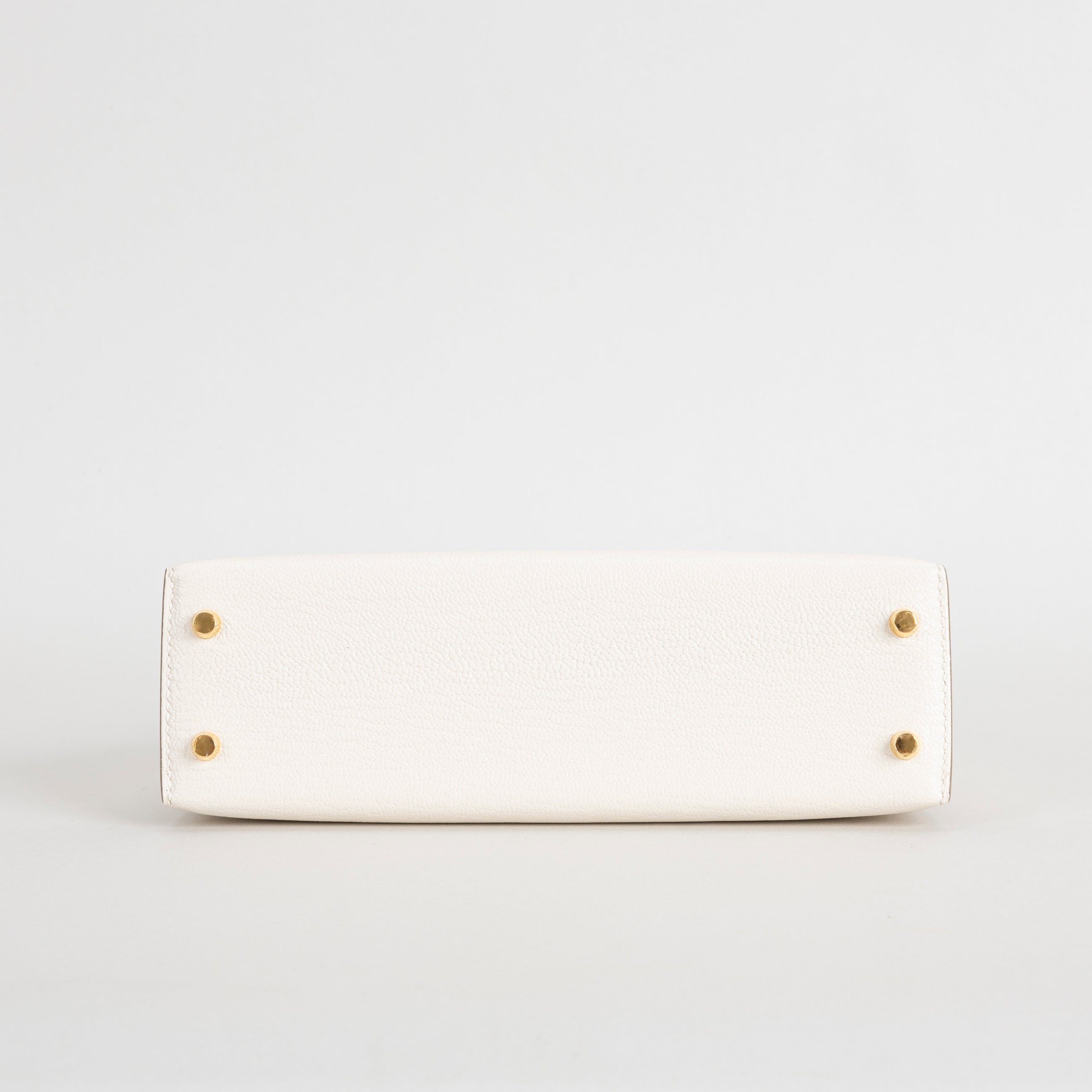 MINI KELLY II (20) CHEVRE LEATHER CRAIE WITH GOLD HARDWARE (GHW)