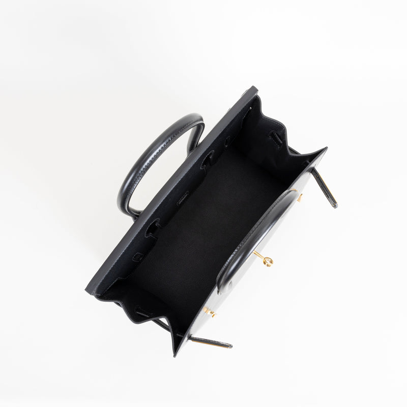 BIRKIN 30 (SELLIER SHAPE) BLACK BOX CALF LEATHER WITH GOLD HARDWARE (GHW)