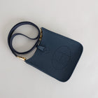 MINI EVELYNE (TPM) CLEMENCE LEATHER BLEU SAPHIRE WITH GOLD HARDWARE (GHW)