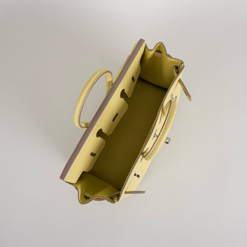 BIRKIN 25 TOGO LEATHER JAUNE POUSSIN WITH PALLADIUM HARDWARE (PHW)