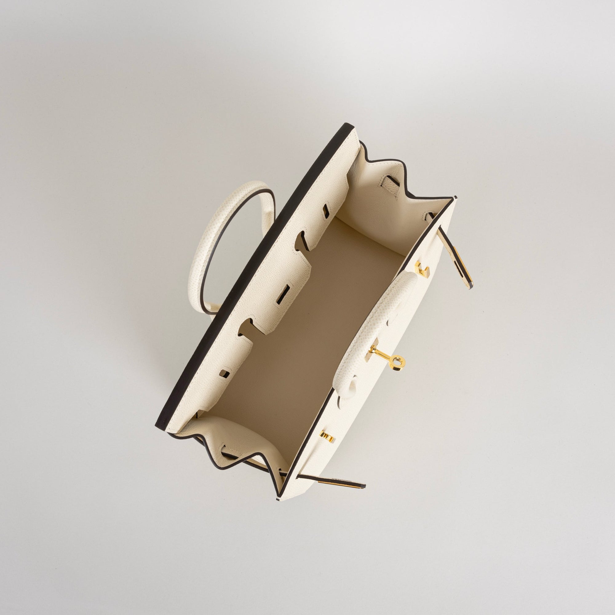 BIRKIN 25 EPSOM LEATHER (SELLIER SHAPE) NATA WITH GOLD HARDWARE (GHW)