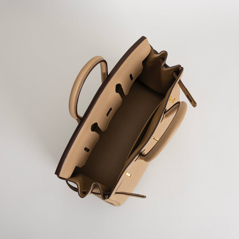 BIRKIN 25 TOGO LEATHER CHAI WITH GOLD HARDWARE (GHW)