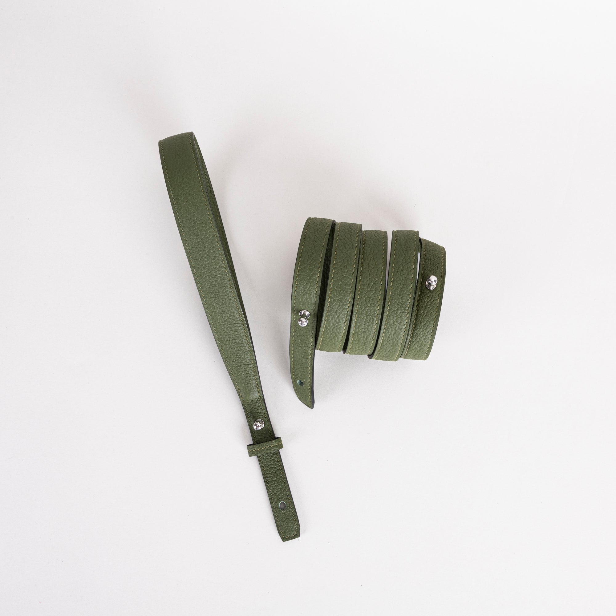 KELLY DEPECHES 25 TOGO LEATHER VERT OLIVE WITH PALLADIUM HARDWARE (PHW)