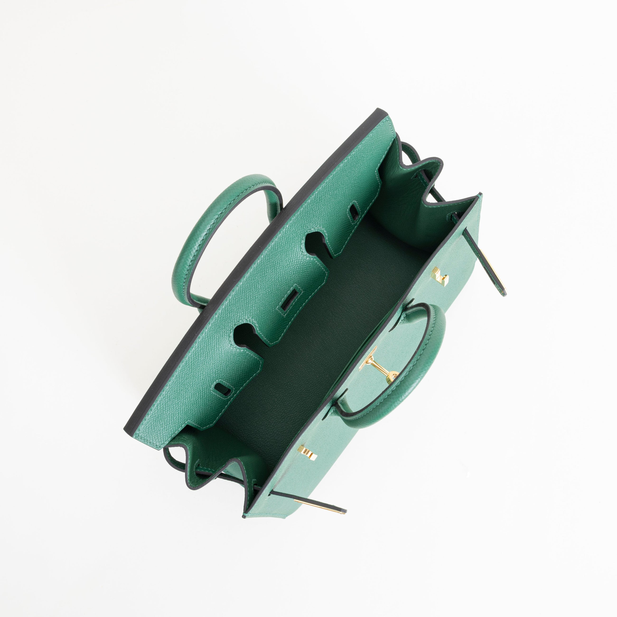 BIRKIN 25 EPSOM LEATHER (SELLIER SHAPE) VERT MOYEN WITH GOLD HARDWARE (GHW)