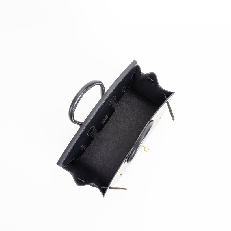 BIRKIN 25 (SELLIER SHAPE) BLACK BOX CALF LEATHER WITH GOLD HARDWARE (GHW)