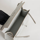 KELLY POCHETTE OSTRICH LEATHER GRIS PERLE WITH PALLADIUM HARDWARE (PHW)