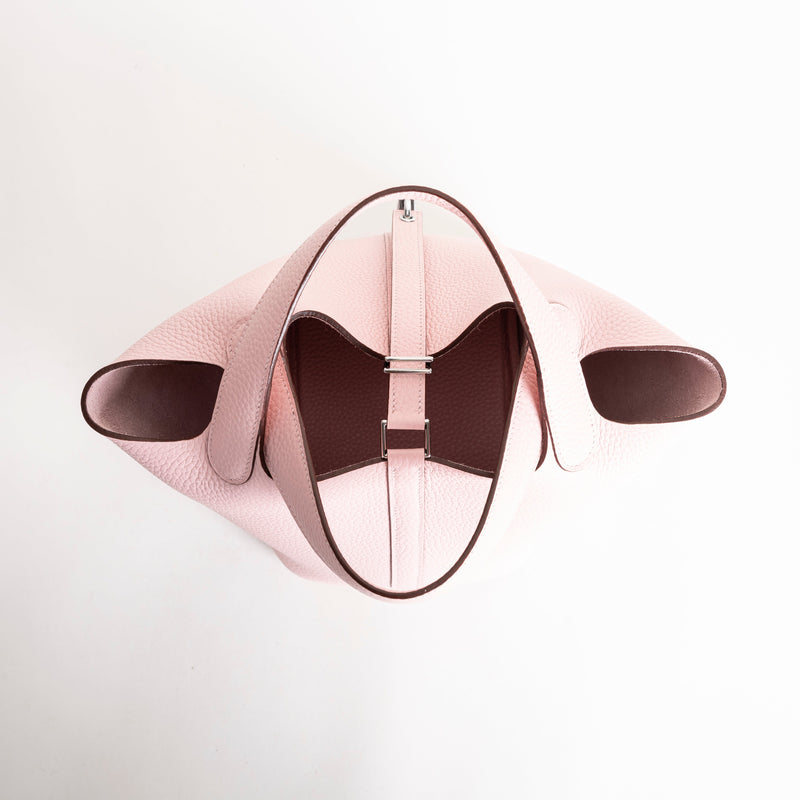 PICOTIN 18 LOCK CLEMENCE LEATHER ROSE SAKURA WITH PALLADIUM HARDWARE (PHW)