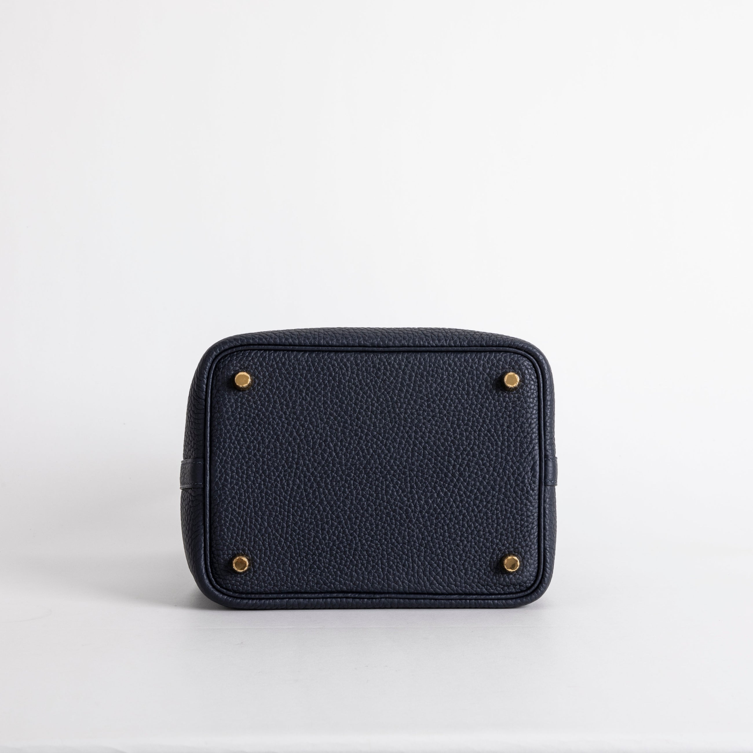 PICOTIN 18 LOCK CLEMENCE LEATHER BLEU NUIT WITH GOLD HARDWARE (GHW)