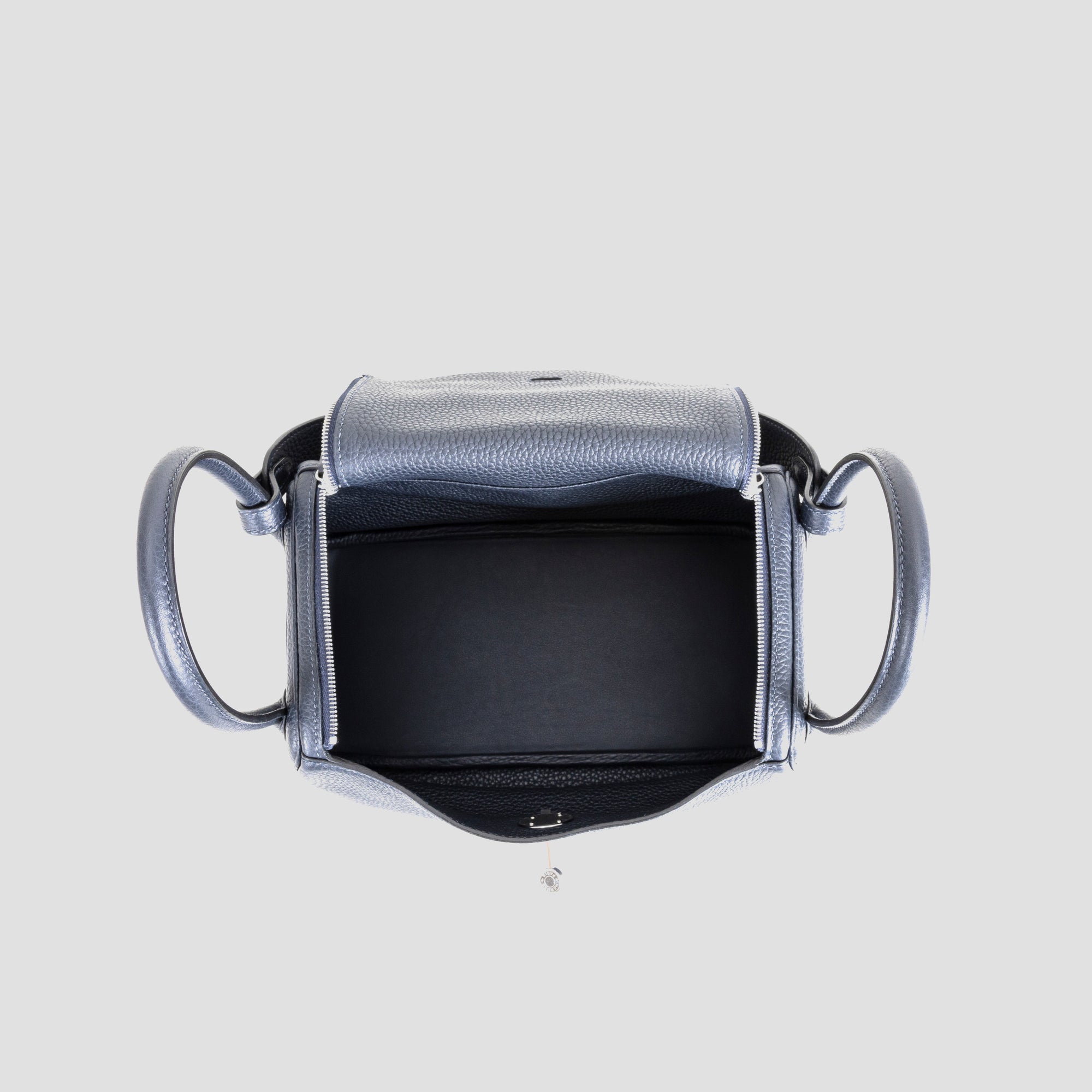 LINDY 26 CLEMENCE LEATHER BLEU NUIT WITH PALLADIUM HARDWARE (PHW)