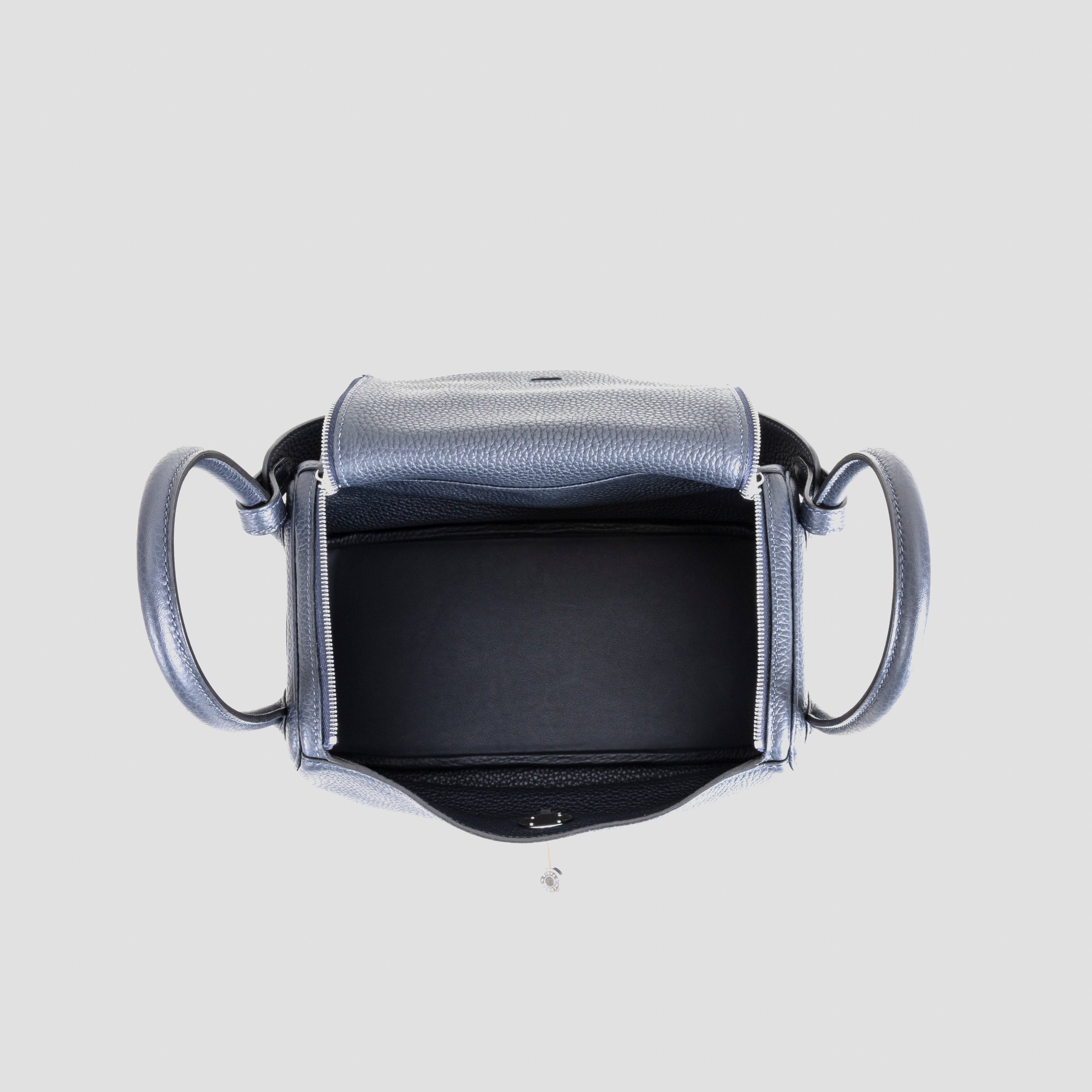 LINDY 26 CLEMENCE LEATHER BLEU NUIT WITH PALLADIUM HARDWARE (PHW)