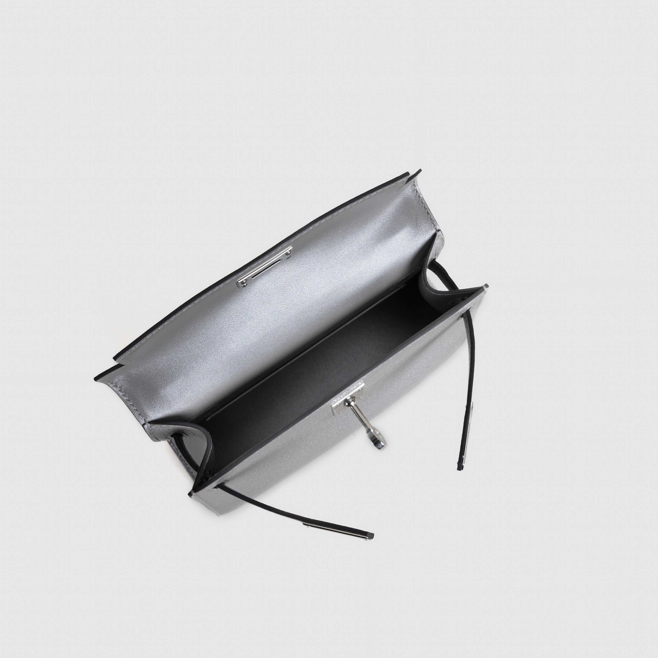 MINI KELLY II (20) CHAMKILLIGHT CHÈVRE LEATHER GRIS ARGENTE WITH PALLADIUM HARDWARE (PHW)